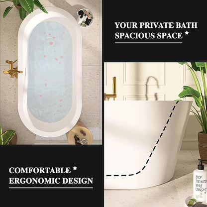61" Freestanding Bathtubs, Acrylic Soaking Tubs for Adult, Integrated Overflow and Drain, cUPC Certified, Glossy White