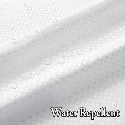 Gibelle Extra Long Shower Curtain 72x86, Waffle Weave Bathroom Shower Curtain with Snap-in Fabric Liner Set, No Hooks Needed, Hotel Style with Mesh Top Window, White