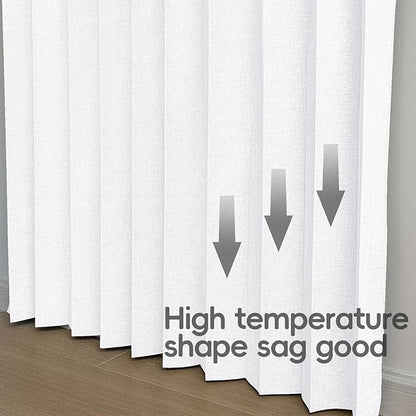 Accordian Door Curtain, 100% Blackout Folding Magnetic Doorway Curtains,Linen Style Closet Doors,for Room Divider,Privacy Protection（W52 x L78,White,1 Panel）