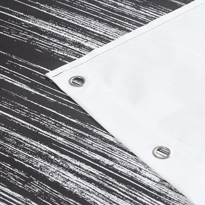 Long Fabric Shower Curtain, Black and White Cloth Shower Curtains for Bathroom, Modern Waterproof Bathroom Curtains, 78" W x 78" H