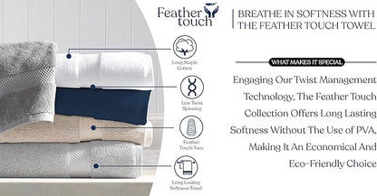 Delara Organic Cotton Luxuriously Plush Bath Towel 20 Piece Set|GOTS & Oeko-TEX Certified|Premium Hotel Quality Towels|Feather Touch Technology|650 GSM Long Staple|Soft, Quick Dry & Ultra-Absorbent