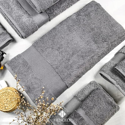 Hencely Bath Sheet Set of 2 - (35x64 Inches) - Luxury Extra Large Oversized Towels, 100% Cotton - Quick Dry, Highly Absorbent, Super Soft - Ideal for Spa, Hotel, Bathroom - (Bath Sheets 2 Pack, Gray)