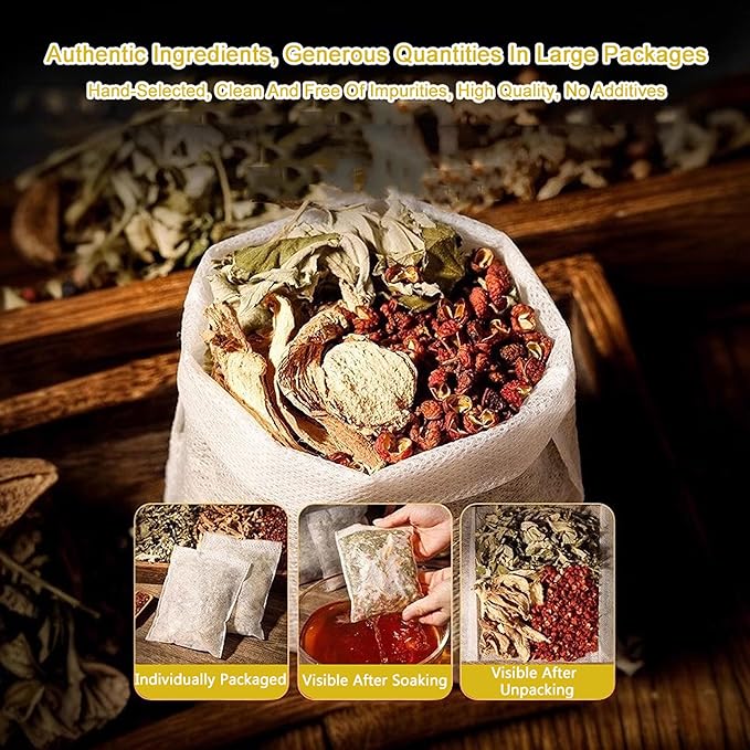 30 Pcs Body Detox Foot Soak To Remove Toxins,Lymphatic Drainage Ginger Herbal Foot Detoxing Soak for Relieve Fatigue Dispel Cold and Remove Dampness 艾草泡脚足浴包
