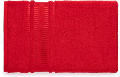 Melissa Linen, Soft Washcloths Set of 4 100% Turkish Cotton Small Hand Towels for Bathroom, Face, Kitchen and Body, 12" x 12" Quick Dry, Absorbent Wash Cloths - Red Washcloths