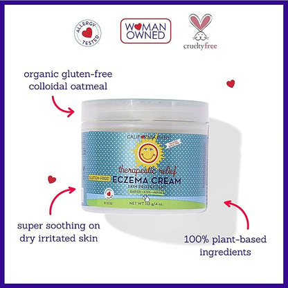 California Baby Eczema Cream | Steroid-Free Eczema Treatment | Colloidal Oatmeal + Aloe Vera | Soothing Eczema Lotion For Kids + Adults | 57 g / 2 oz.