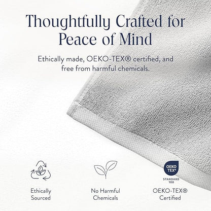 Brooklinen Super-Plush Turkish Cotton Hand Towels - Set of 2 - Cotton, 820 GSM, Highly Absorbent, Machine Washable, Perfect for Home & Bathroom (20" x 30", Smoke Grey)