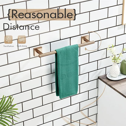 KOKOSIRI Hand Towel Bar Bathroom Towel Holder for Bath Kitchen Cabinet Towel Rails 16 Inch Champagne Bronze Stainless Steel B4005CPG-L16