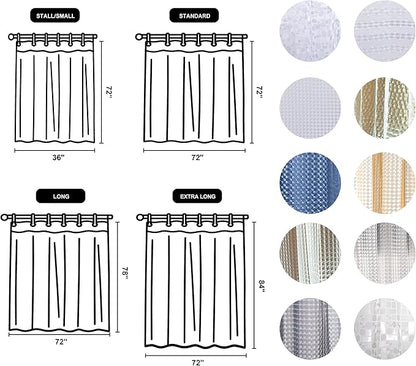 NTBAY EVA Clear Shower Curtain with Water Cube, Water-Repellent Liner with 3 Magnets for Bathroom, 36x72 Inches