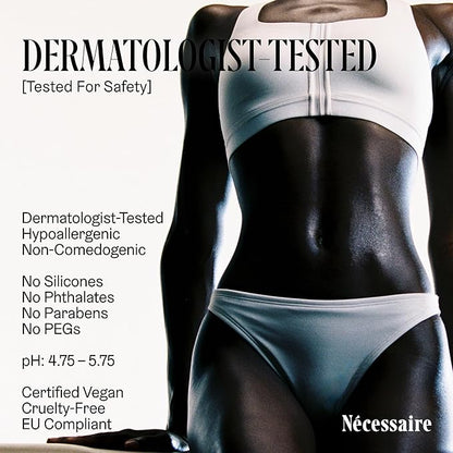 Nécessaire The Body Lotion with Pump – Santal Scented Body Moisturizer with Peptides, Niacinamide, Vitamins C/E & Omega 6/9 – Firming Daily Hydration – Dermatologist-Tested, Vegan – 15.2 oz