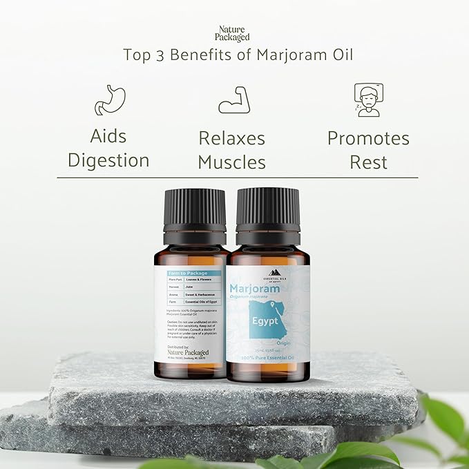 Marjoram Essential Oil - Aceite de Mejorana Direct from Egypt for Massage & Aromatherapy | Premium Therapeutic Grade (2lbs)