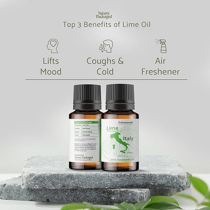 Lime Essential Oil - Direct from Citrusmade in Sicily- Pure Essential Oils for Diffusers and Aromatherapy in The Mediterranean - 100% Pure Therapeutic Grade (2LBS)