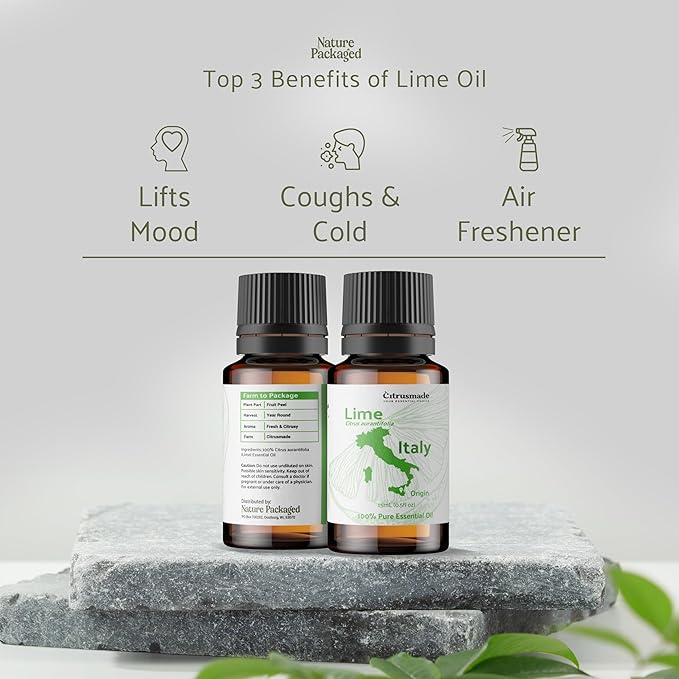 Lime Essential Oil - Direct from Citrusmade in Sicily- Pure Essential Oils for Diffusers and Aromatherapy in The Mediterranean - 100% Pure Therapeutic Grade (8oz)