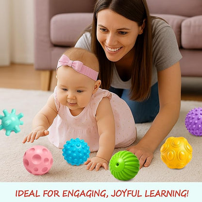 Multicolored Soft Balls for Babies – Textured Montessori Toys for Infant Development