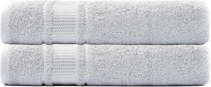 Melissa Linen, 2 Piece Hand Towel Set, 100% Turkish Cotton Face Hand Towels for Bathroom, 20 in x 35 in, Absorbent, Quick Dry, Durable and Soft, Spa and Hotel Quality, Grey