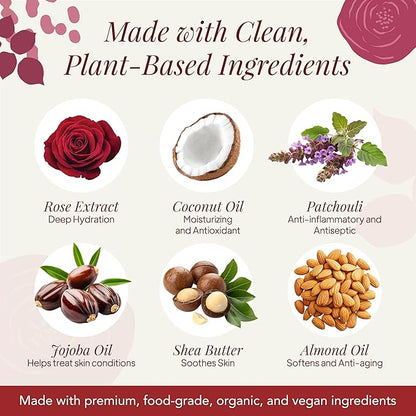 Saavy Naturals Soap Bar Patchouli Rose - Plant-Based Ingredients (1LB)