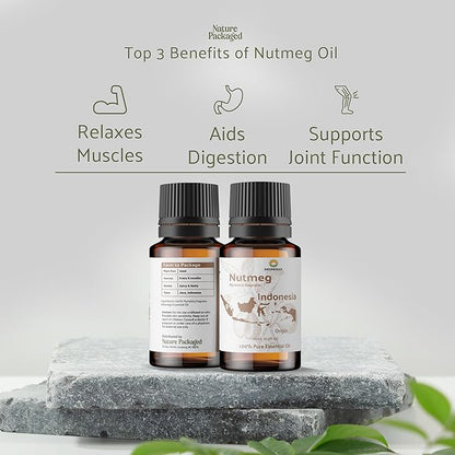 Nutmeg Essential Oil - Direct from Central Java, Indonesia - Pure Essential Oils for Diffusers, Muscle Relief and Aromatherapy | Premium Therapeutic Grade (2lbs)