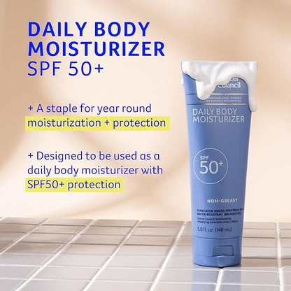 Cancer Council Sunscreen Body Lotion Moisturizer, SPF50+, Sun Care with Vitamin E, Aloe Vera, Broad Spectrum UVA/UVB Sun Protection, Sensitive Skin, Paraben & Fragrance Free, Water Resistant, 150ml
