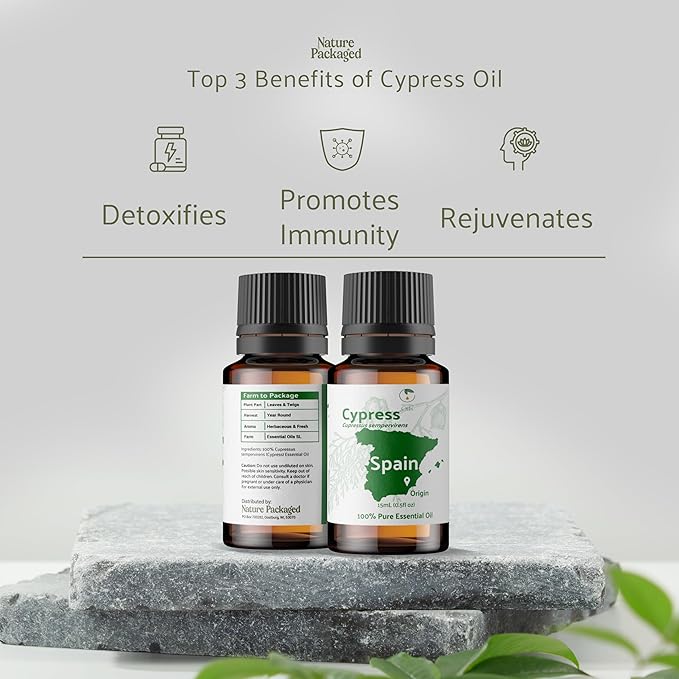 Cypress Essential Oil - Direct from Essential Oils SL in Mediterranean Spain - Aceite de Ciprés for Diffuser, 100% Pure Therapeutic Grade - Aromatheraphy, Skincare (2lbs)