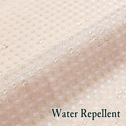 Gibelle Extra Long Shower Curtain 72x86, Waffle Weave Bathroom Shower Curtain with Snap-in Fabric Liner Set, No Hooks Needed, Hotel Style with Mesh Top Window, Blush Pink