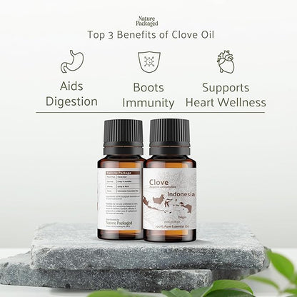 Clove Essential Oil - 100% Pure Steam Distilled Natural Aceite de Clavo from Indonesia for Aromatherapy & Wellness - Premium Grade (8oz)
