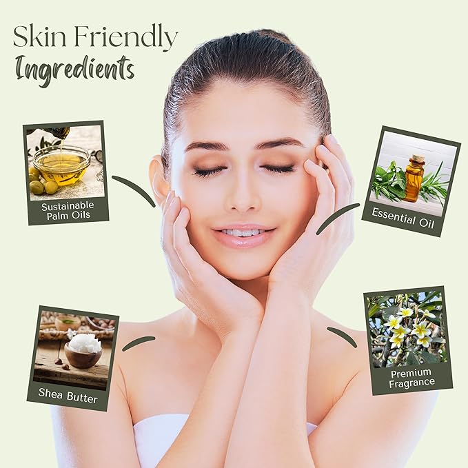 Wavertree & London Frangipani Gardenia Scented Natural Soap (2 Bars), 7oz Moisturizing French Triple Milled Soap Bars enriched with shea butter - Pure Plant Based Bath & Body Bars for All Skin Types