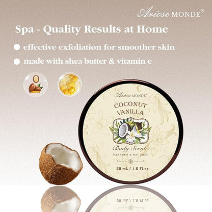 Spa Gift Baskets - Coconut Vanilla Bath Gift Set for Women, Luxury Relaxing Spa Kit with Bath Bombs, Body Lotion and Body Scrub, Birthday Gifts for Women, Christmas Spa Gifts for Mom