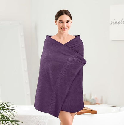Utopia Towels 4 Pack Premium Bath Towels Set, 27 by 54 Inches, 100% Ring Spun Cotton 600GSM, Lightweight and Highly Absorbent Quick Drying Towels, Perfect for Daily Use, Plum