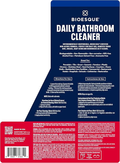 Bioesque Bathroom Cleaner Concentrate, 64 Fluid Ounce (Pack of 4)