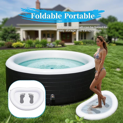 Portable Inflatable Foot Bath for Beach & Pool - Quick Sand Removal Wash Basin with Manual Pump, Keep Tent, Car, Pool Clean,Designed for Outdoor & Travel Use