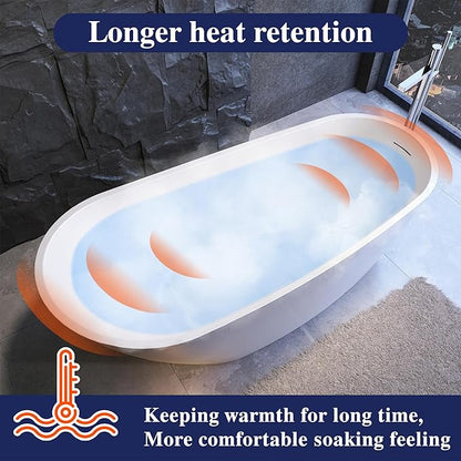 67" Acrylic Free Standing Tub, Stand Alone Tub, Freestanding Bathtub, Soaking Bathtub, cUPC Certified, CM(Glossy White)