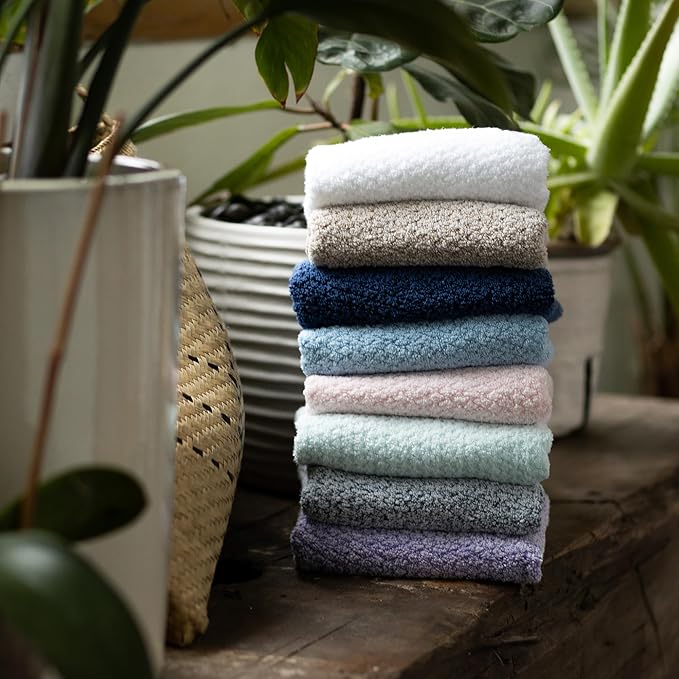 Everplush Diamond Jacquard 6 Pieces Bath Towel Set, Luxury Super Soft Oversized everplush Towels, Highly Absorbent everplush Diamond Jacquard Quick Dry Bath Towel for Bathroom Charcoal