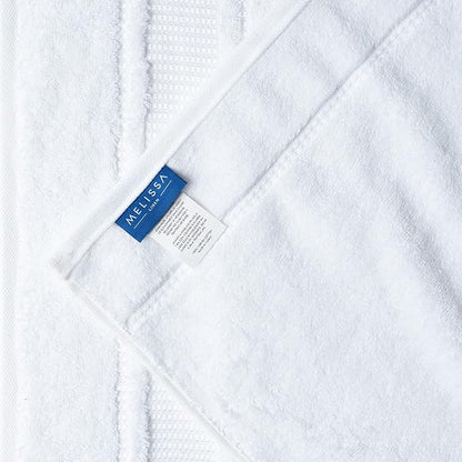 Melissa Linen 8 Piece Turkish Cotton Towel Set, 2 Bath Towel 28 x 55 Inches, 2 Hand Towel 20 x 35 Inches, 4 Fingertip Towel 12 x 18 Inches, White, Absorbent, Quick Dry, Durable and Soft Shower Towel
