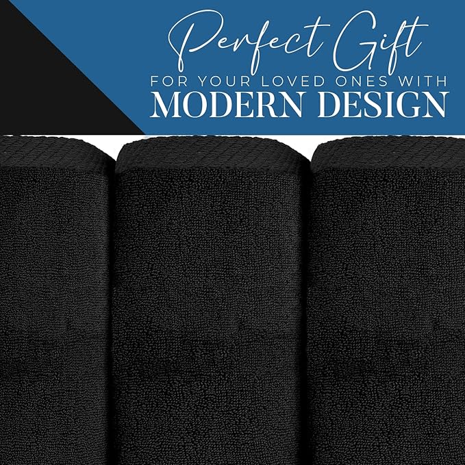 DAN RIVER Pack of 1 Bath Sheet 40x80 Inches, Oversized Black Bath Towels, Fluffy and Thick Extra Large Bath Sheets