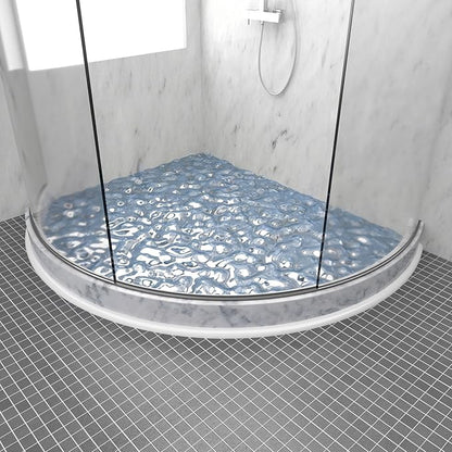 Duzzy 78 Inch Flexible Quarter Round Molding, Peel and Stick Silicone Rubber Trim Suitable for Shower Pans Gap and the Base of Staircase