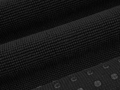 Cotton Paradise 100% Cotton Non Slip Bath Mats for Bathroom, 17x24 inch Soft Absorbent Quick Dry Machine Washable Floor Bath Mat, Black