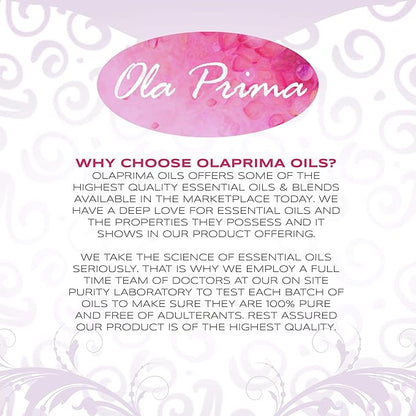 Ola Prima Rose Geranium Essential Oil Pure Therapeutic Grade for Aromatherapy Diffuser, Relaxation & Skincare (16oz Bulk)