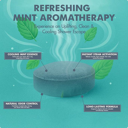Brookstone Shower Steamers Aromatherapy 12 Tablets - Christmas Stocking Stuffers for Men, Birthday Gifts for Women, Green Elephant, Relaxation, Self Care - Shower Steamers Arctic Fresh