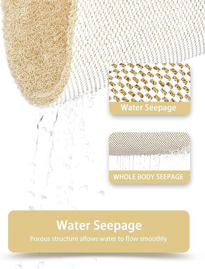 Non Slip Shower Mats for Inside Shower,16x24 Inch,Anti-Slip Bathtub Mats for Bathroom, Foot Scrubber Loofah Bath Mats for Shower, Quick Drying Shower Stall Mats for Wet Areas (Beige)