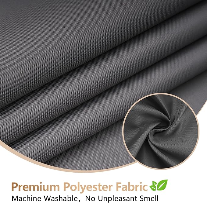 72 x 84 inch Extra Long Waterproof Fabric Shower Curtain Liner, Charcoal Grey Cloth Shower Liner with 3 Large Magnets, Bathroom Dark Grey Long Shower Curtain Machine Washable