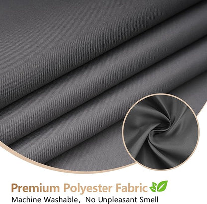 72 x 84 inch Extra Long Waterproof Fabric Shower Curtain Liner, Charcoal Grey Cloth Shower Liner with 3 Large Magnets, Bathroom Dark Grey Long Shower Curtain Machine Washable