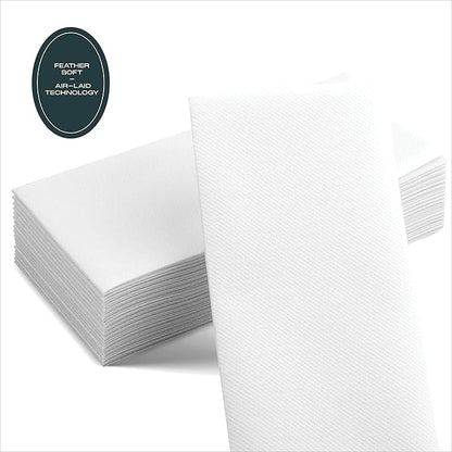 2000-Pack Servietto Disposable Linen-Feel Guest Towels - Disposable Cloth-Like Hand Towels - Soft and Absorbent Paper Napkin for Kitchen, Bathroom, Party, Wedding, Or Event