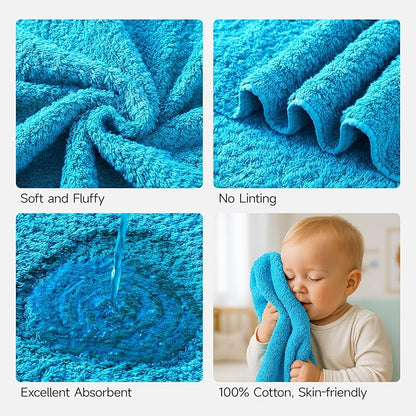 REDKISS 2 Piece Luxury Bath Towel Set - 31x62 inch Oversized Thick Bath Sheets, 100% Cotton, 900 GSM, Super Soft, Highly Absorbent, Quick Dry Large Shower Towels for Bathroom, Pool, Gym, Spa, Blue