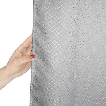 AooHome Waffle Weave Polyester Shower Curtain for Bathroom, Fabric Heavy Duty Standard 72x72 Inch Bathroom Curtain with Hooks, Weighted Hem, Water Repellent, Grey