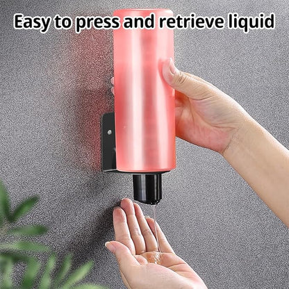 6Pcs Resizable Soap Bottle Dispenser Holder Wall Mount for Shower, Soap Shampoo Lotion Dispenser Wall Mount Bottle Holder for Bathroom Kitchen with Screw Sets (6pcs Black)