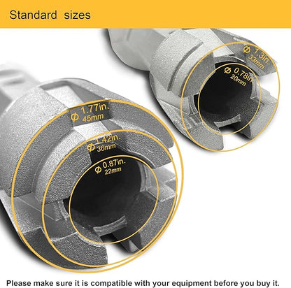 Tub Drain Remover Wrench - Dual Ended for Bath & Shower Drains, Closet Spuds - Heavy Duty Aluminum