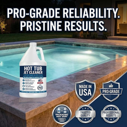 Hot Tub Jet Cleaner & Spa Line Flush – Deep Plumbing & Pipe Purge – Hot Tub System Flush Cleaner for Jets, Lines & Tubes – Designed to Remove Sludge, Grime & Yuck – Made in USA – 1 Gallon