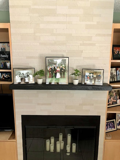 joelsantiques 48 Inch Floating Shelves for Wall - 48x10x2 - Made of Natural Wood - Easy Install - Heavy Duty Rustic Book Shelves - Perfect for Bathroom |Kitchen, Living Room, Bar - Black