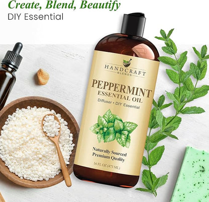 Handcraft Blends Peppermint Essential Oil - Huge 16 Fl Oz - for Candle Making, Soap Making, Diffusers, and Aromatherapy