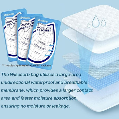 25 Gram Moisture Absorbers, 20 Packs Dehumidifier Bags for Bathrooms, Basements, Rvs, Humidity Packets for Closet