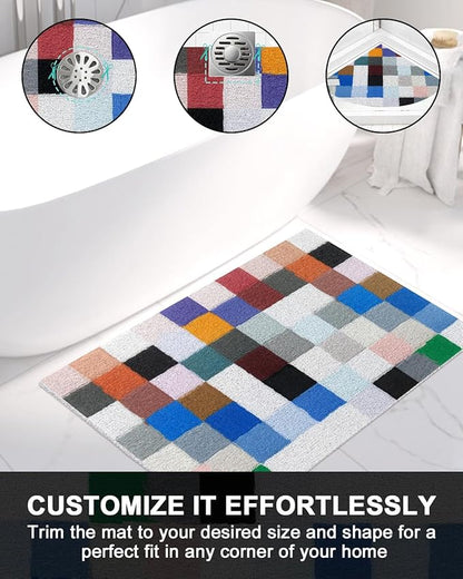 Bathtub Mat Non Slip - Anti Slip Shower Mat, Quick Drying Bath Tub Mats, Soft PVC Loofah Foot Massage Mat, Bath Mat for Shower, Tub, Bathroom, Floor, Kitchen, Pool, Hotel